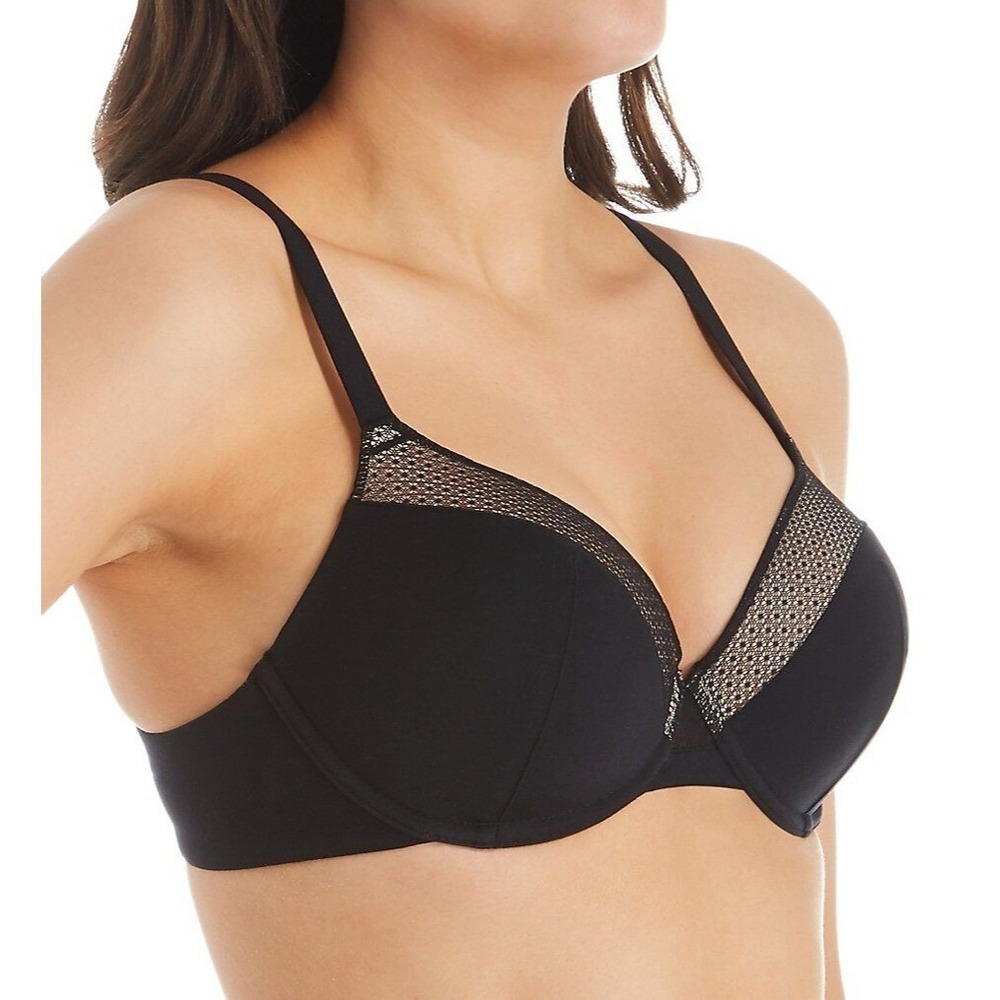 Parfait A1671 Paige Padded T-Shirt Underwire Womens Black Bra 38D NWT‎